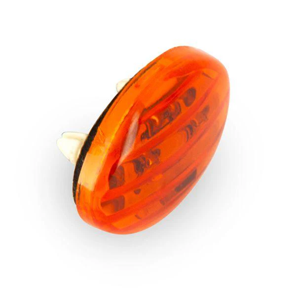 SINGLE INDICATOR LED E8 OVAL EACH, ROAD, SIFAM, SINGLE, Mini blinker LED C.E Oval Orange 35 x 30 mm - sold individually - Image 2