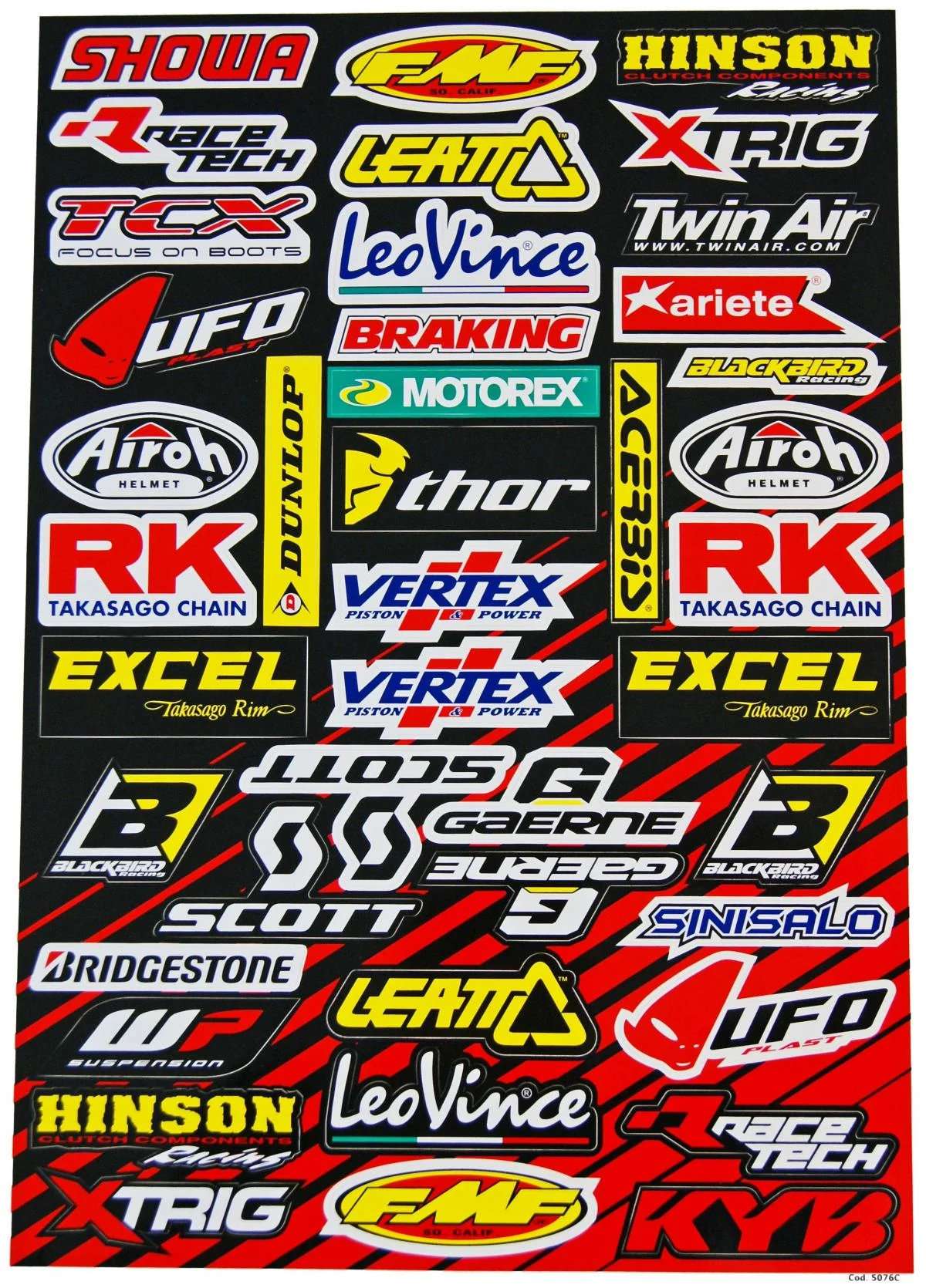 STICKER SHEET SPONSOR LOGO C, BLACKBIRD 5076C PRE-CUT - Image 2