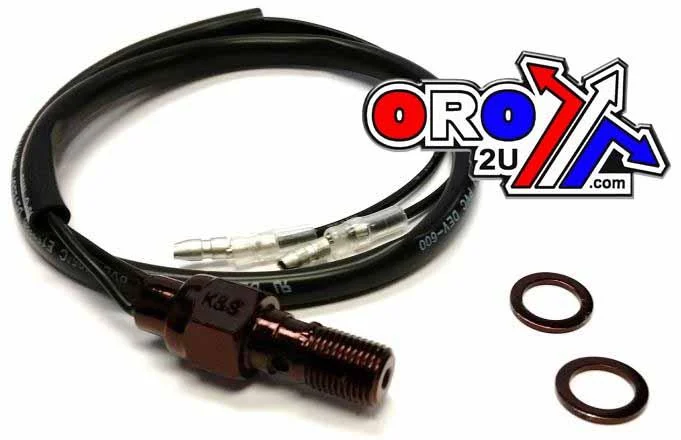 SWITCH BRAKE HYD. M10x1.00mm, K&S 12-0011B BLACK - Image 5