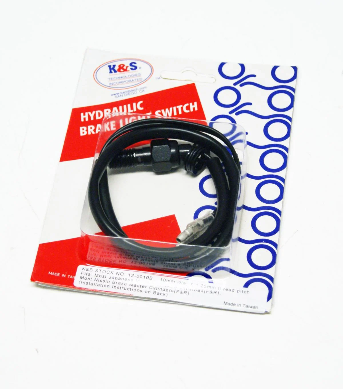 SWITCH BRAKE HYD. M10x1.25mm, K&S 12-0010B BLACK - Image 5