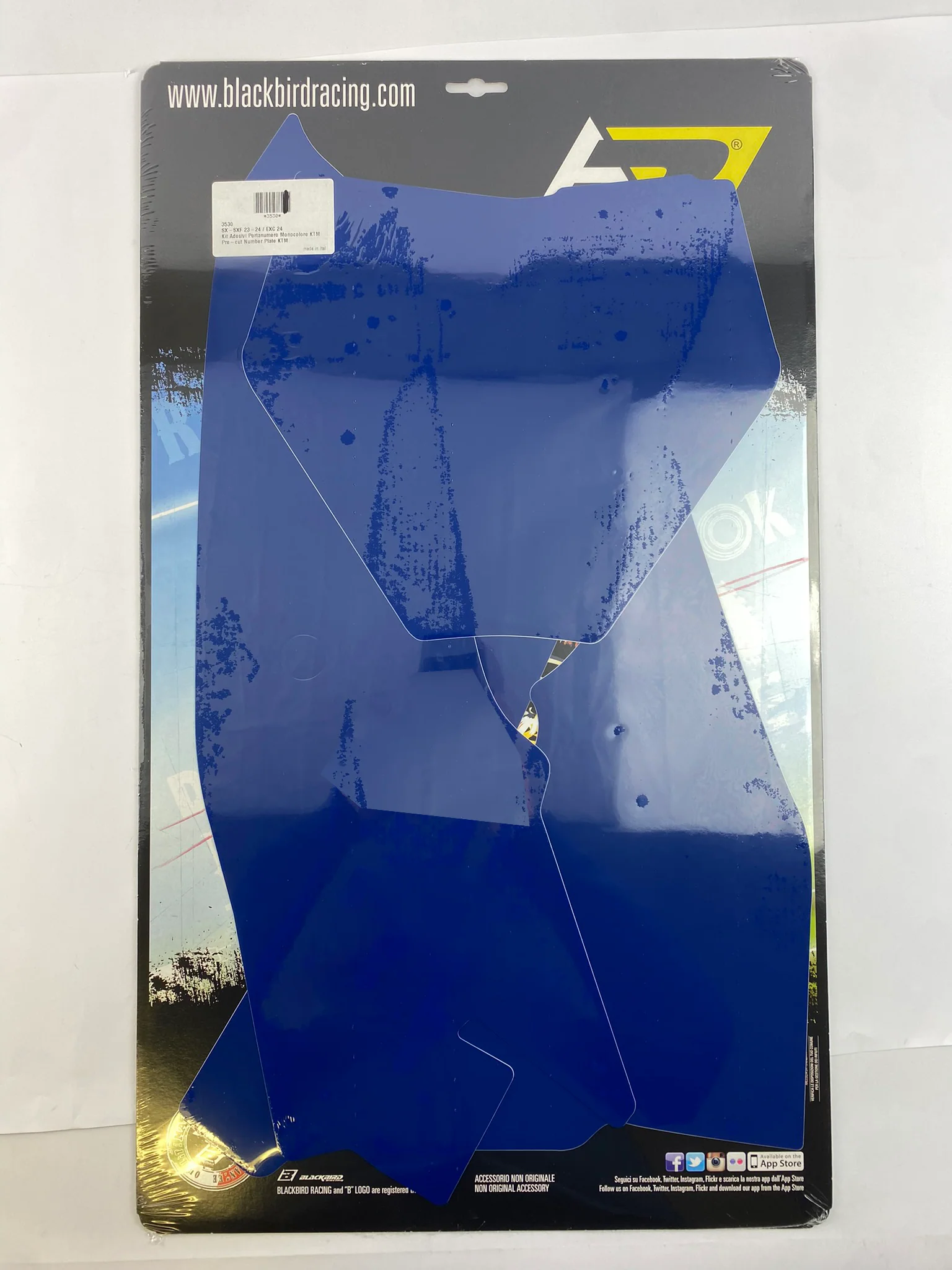 SX/SX-F 2023-25 KTM PRE CUT, BLACKBIRD 3530/70 BLUE, NUMBER BOARD BACKGROUNDS
