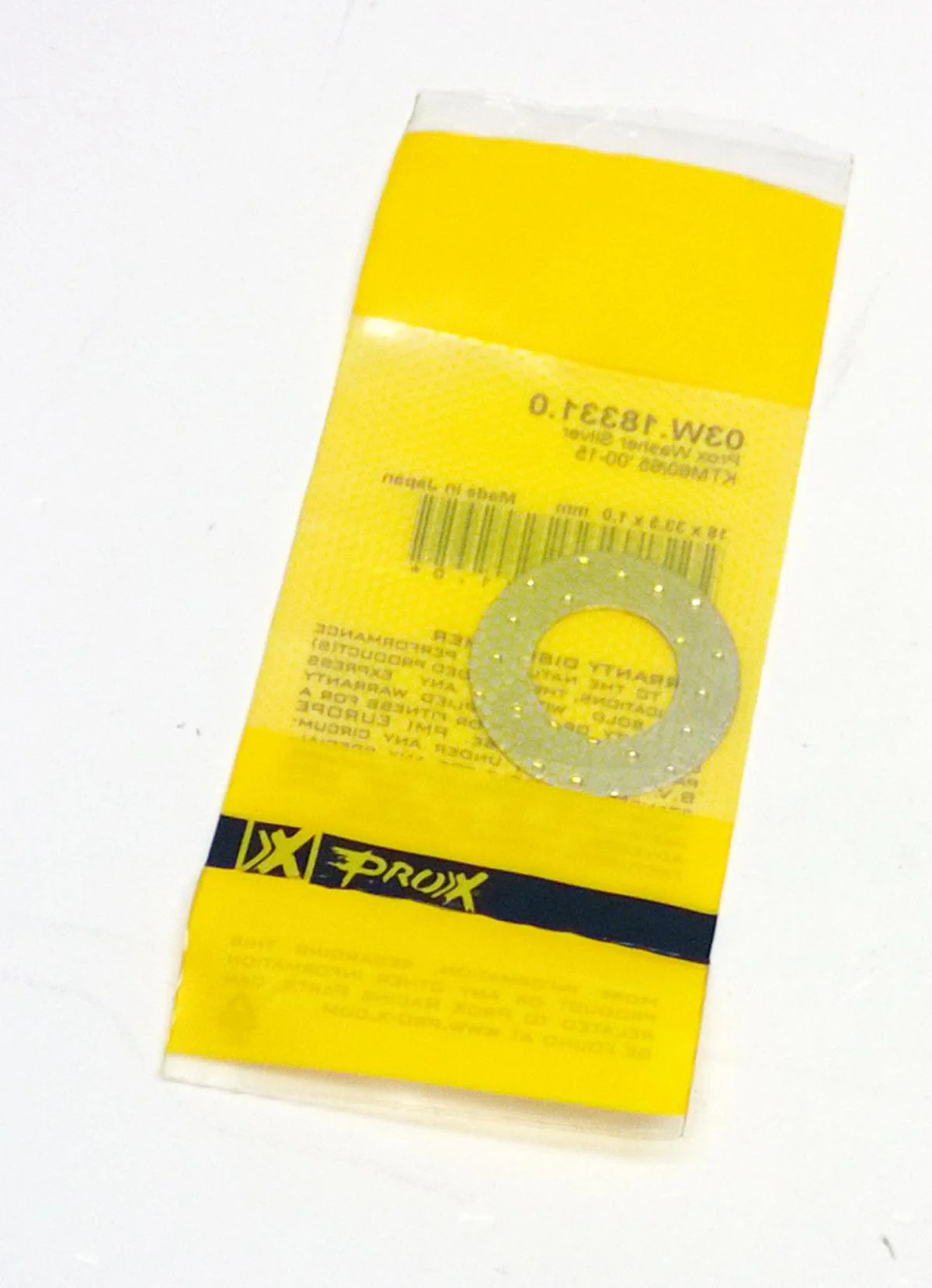THRUST WASHER 18x33.5x1.0 EACH, PROX 03W.18331.0 SILVER - Image 2