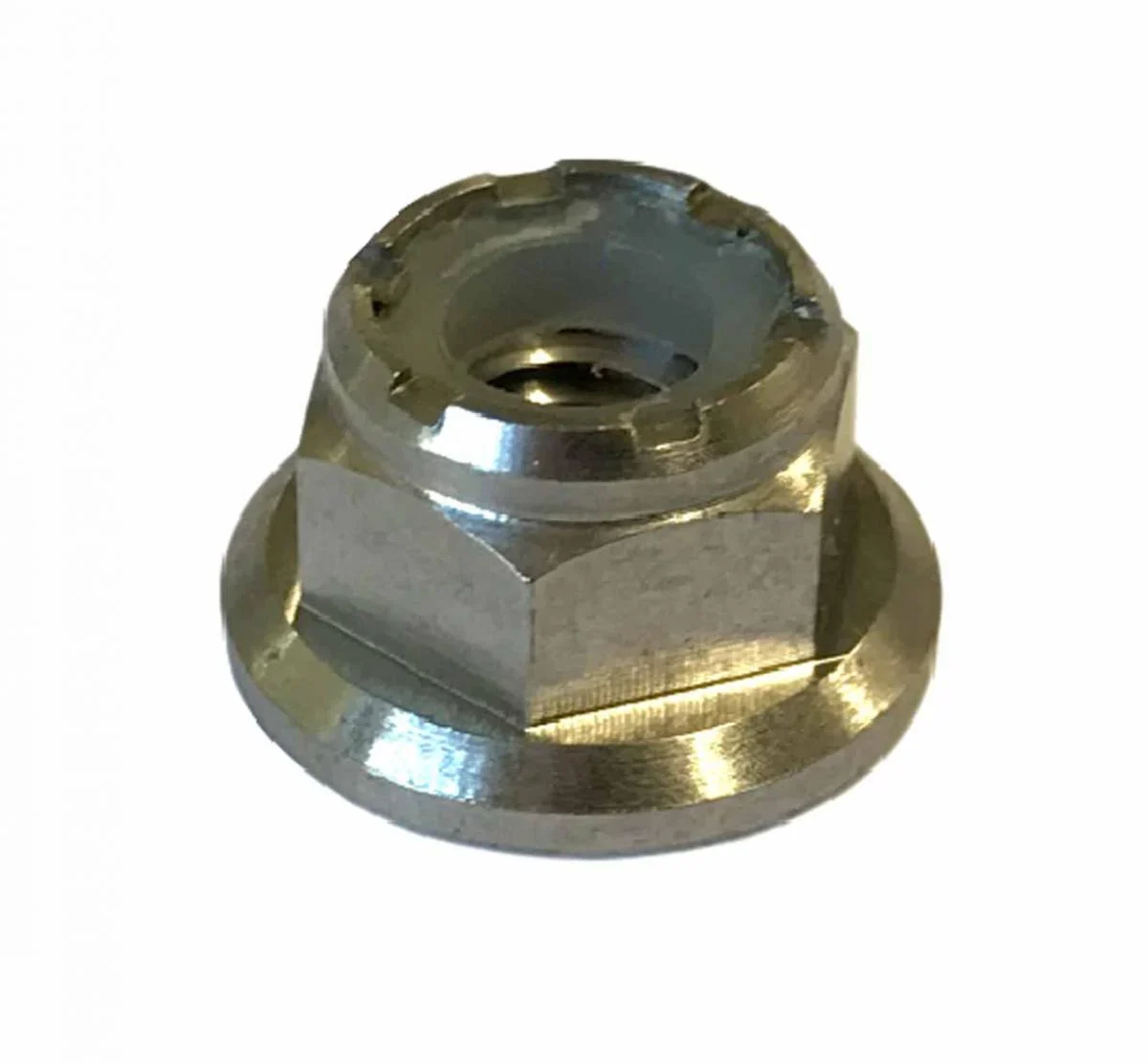 TITANIUM GR5 M6X1.00mm NUT, NYLON FLANGE / GRADE 5 / EACH - Image 2