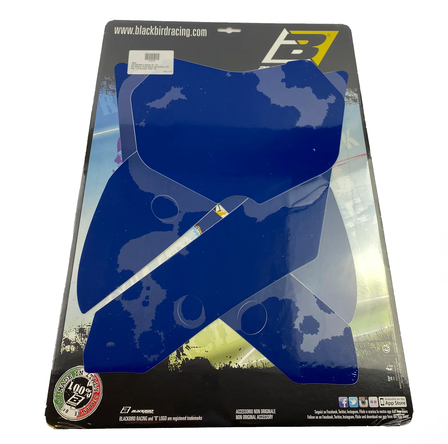 TM 4-STROKE 250-300 ENDURO 2022-25 PRE CUTS, BLACKBIRD 3823/70 BLUE, NUMBER BOARD BACKGROUNDS - Image 2