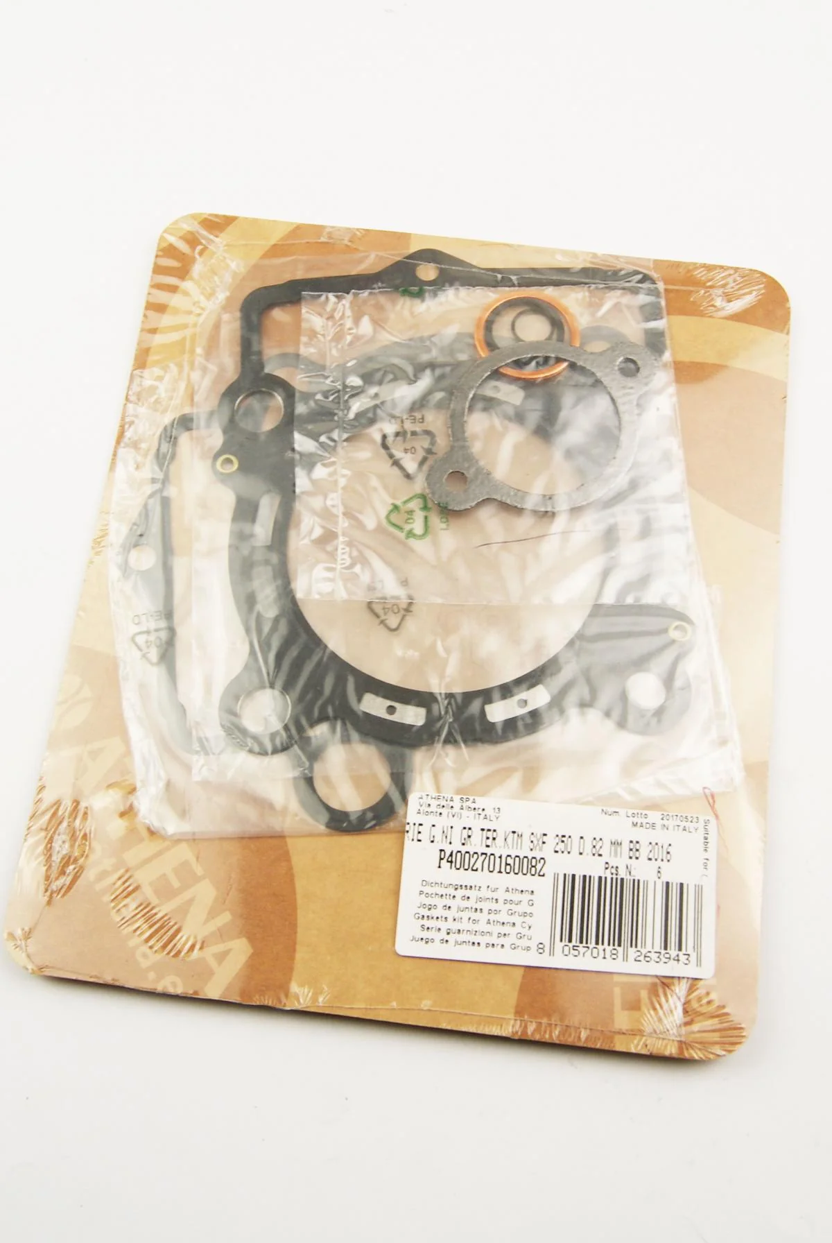 TOP END GASKET SET 82MM KTM SX-F/XC-F 250 16-21, ATHENA P400270160082 276CC BIG BORE - Image 2