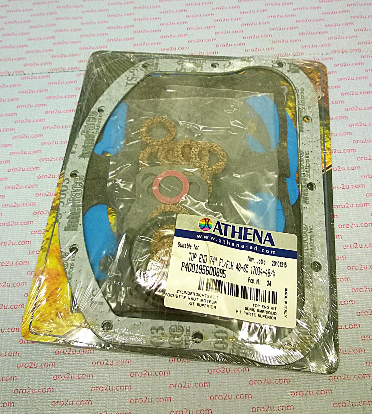 TOP END GASKET SET HD PANHEAD 74 1948-65, ATHENA P400195600895 HARLEY DAVIDSON - Image 2