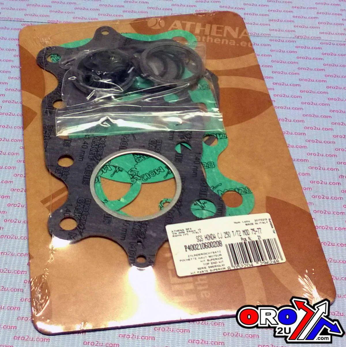 TOP END GASKET SET HONDA CB/CJ 250 75-78, ATHENA P400210600208 - Image 2