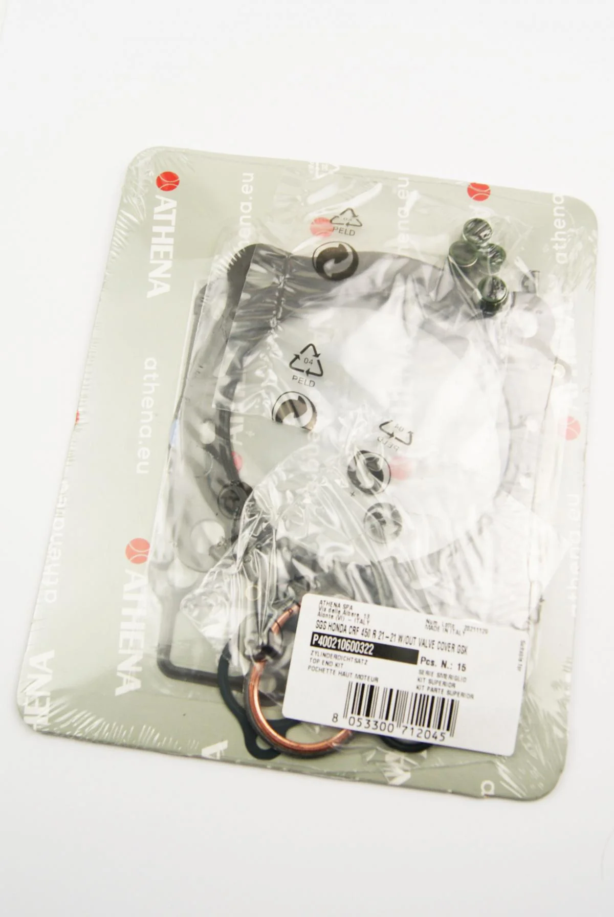 TOP END GASKET SET HONDA CRF 450 R/RX 21-25, ATHENA P400210600322 - Image 2