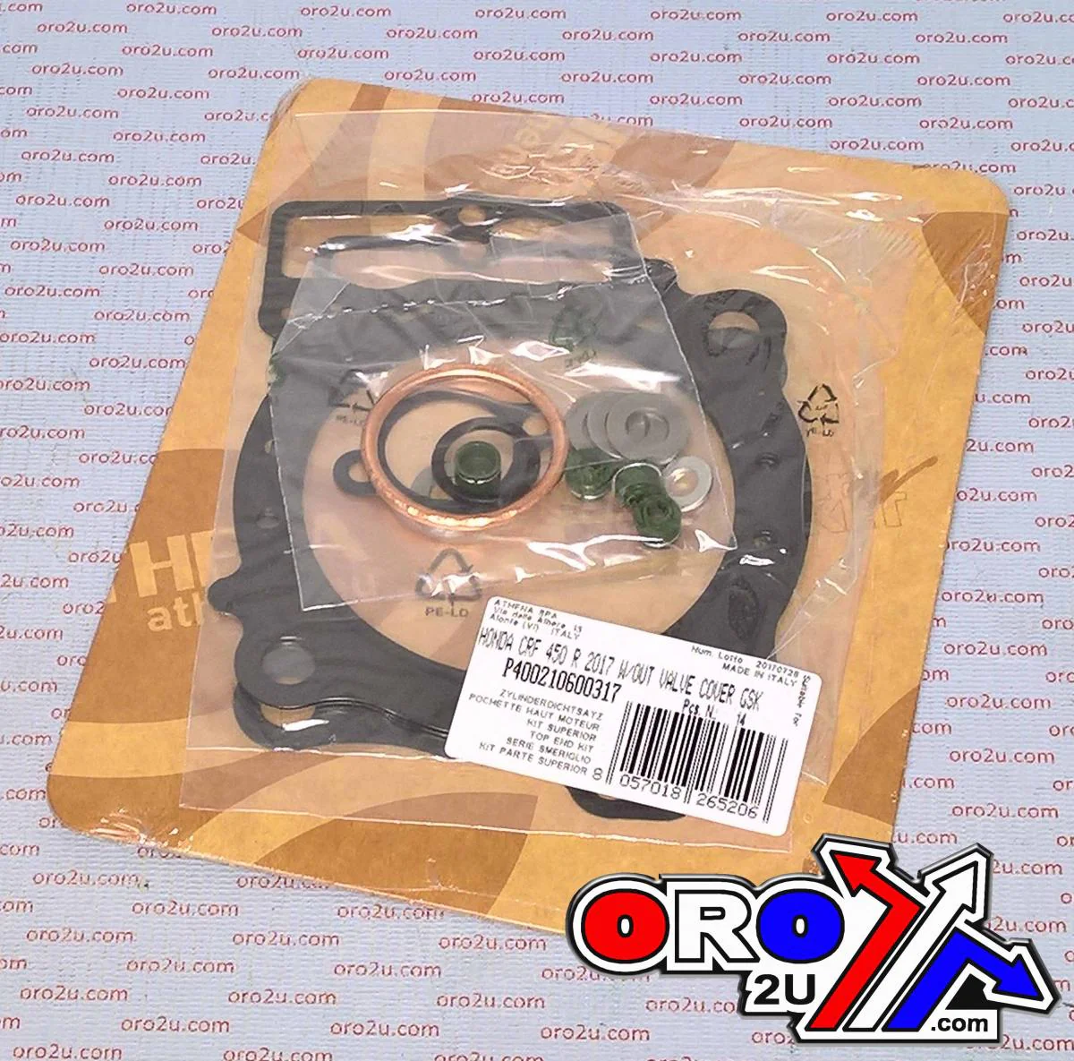 TOP END GASKET SET HONDA CRF 450R/RX 17-18, ATHENA P400210600317 - Image 2