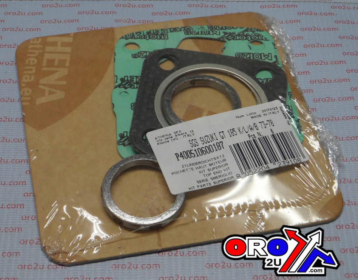 TOP END GASKET SET SUZUKI GT 185 73-78, ATHENA P400510600187 - Image 2