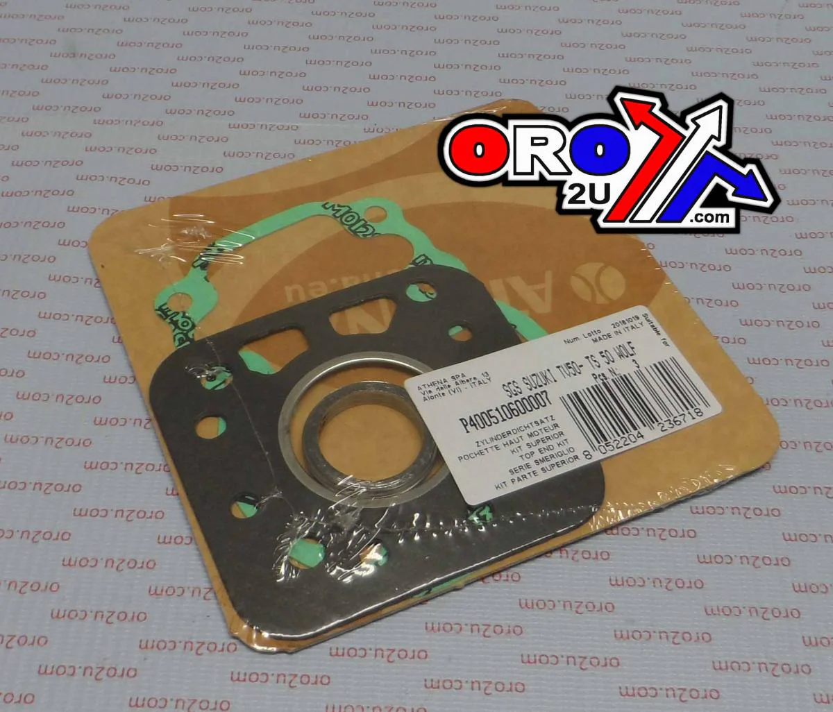 TOP END GASKET SET SUZUKI RMX/TS/TV 50 90-92, ATHENA P400510600007 WOLF - Image 2