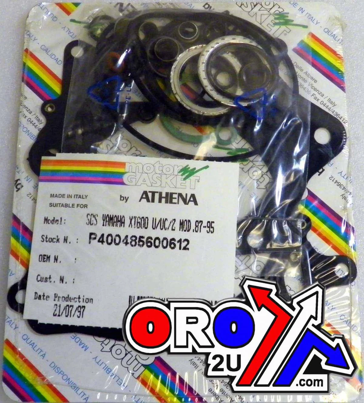 TOP END GASKET SET TT 600W 87-99, ATHENA P400485600612 YAMAHA - Image 3