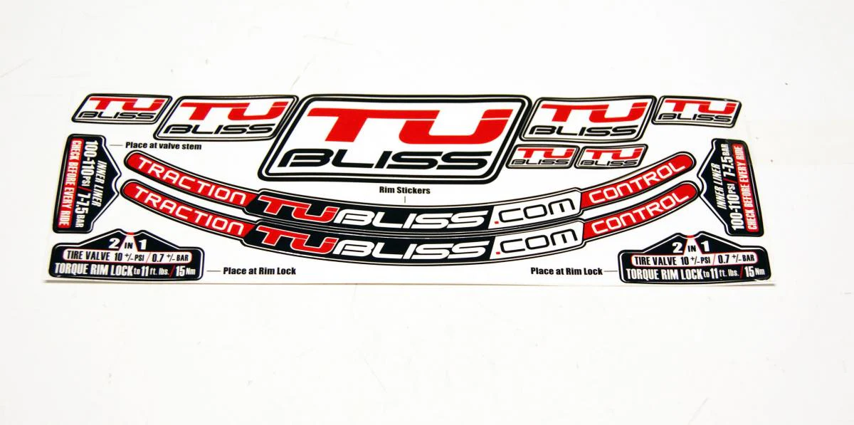 TUBLISS REP. RIM STICKER, 999-TUBRIMSTICKER, REPLACEMENT, PINCH PUNCTURE PROOF - Image 2