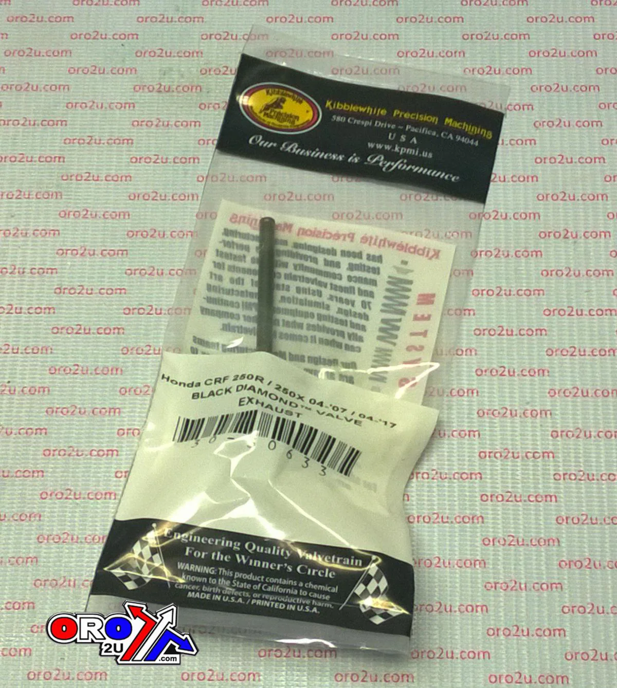 VALVE EXHAUST CRF250 04-07, KIBBLEWHITE 30-30633, CRF250X 04-09 - Image 2
