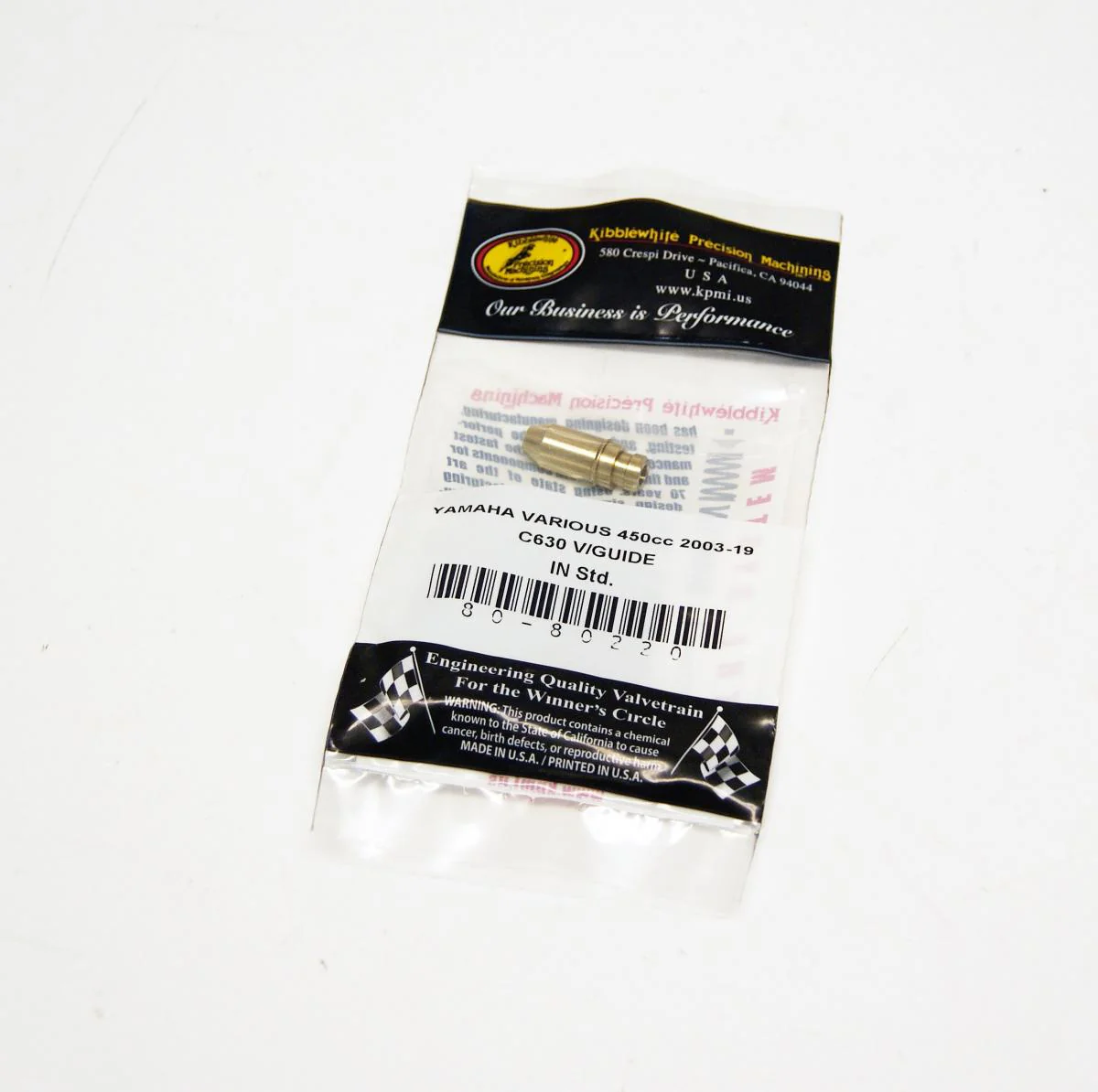 VALVE GUIDE INTAKE YZ450F 03-9, KIBBLEWHITE 80-80220, YAMAHA WRF450 03-11 - Image 2