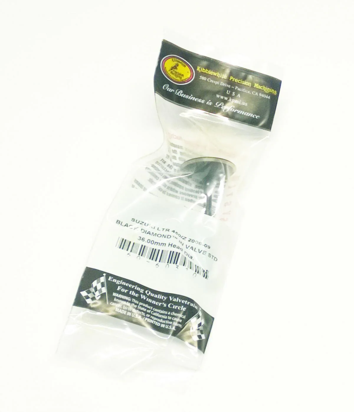 VALVE INTAKE 12911-45G00, LTR450 KIBBLEWHITE 60-60310, 12921-35G00 - Image 2