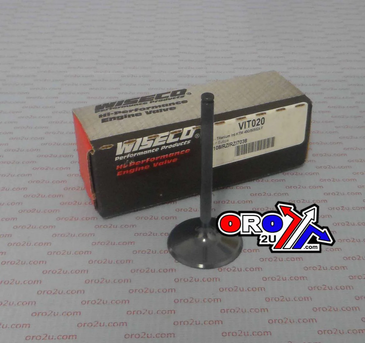 VALVE INTAKE SX-F450/505, WISECO TITANIUM VIT020, 65-454 - Image 2