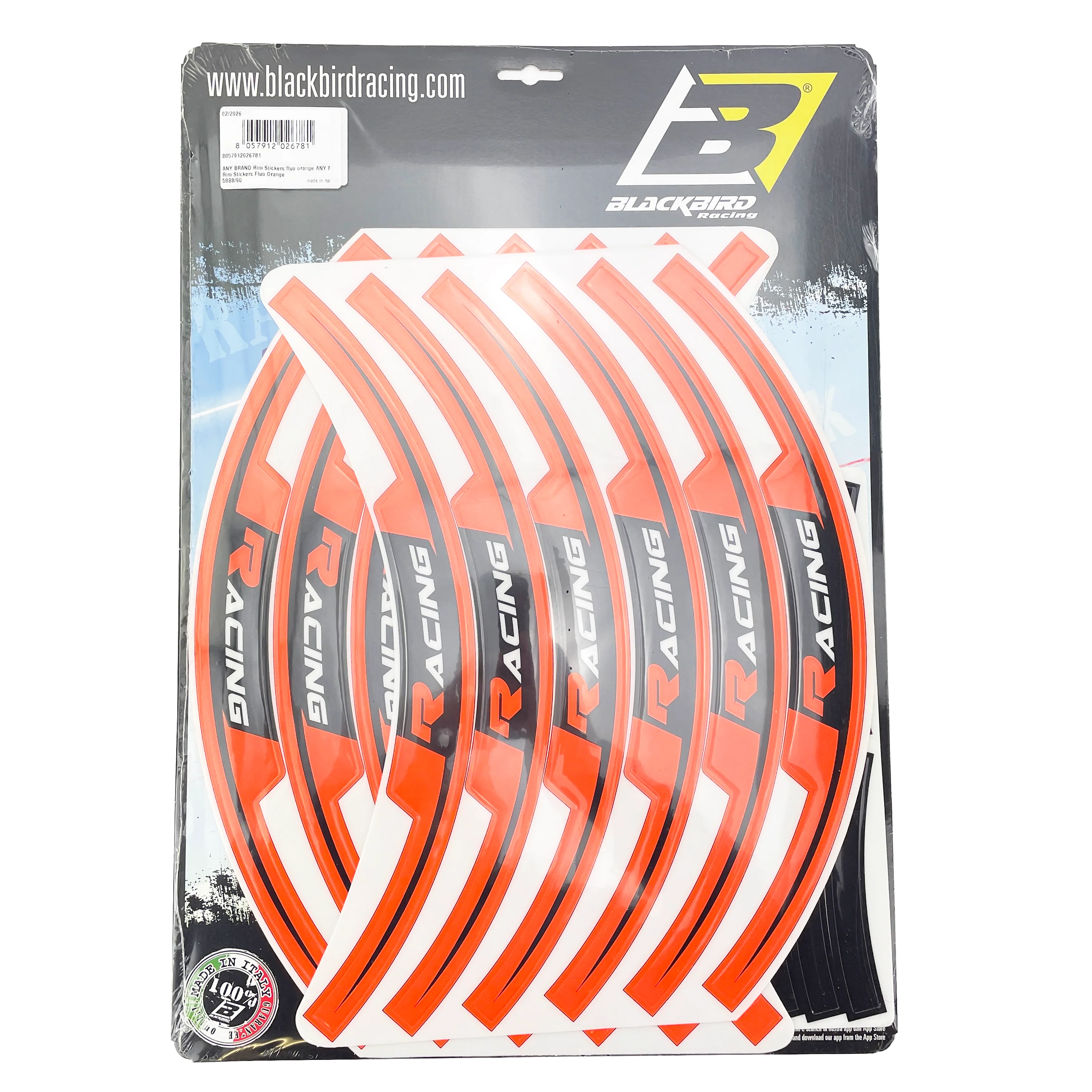 WING RIM STICKER ORANGE, BLACKBIRD 5088/90 - Image 3